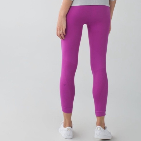 Lululemon Zone In Crop Ultra Violet Seamless Leggings | Size 6 - Picture 3 of 6